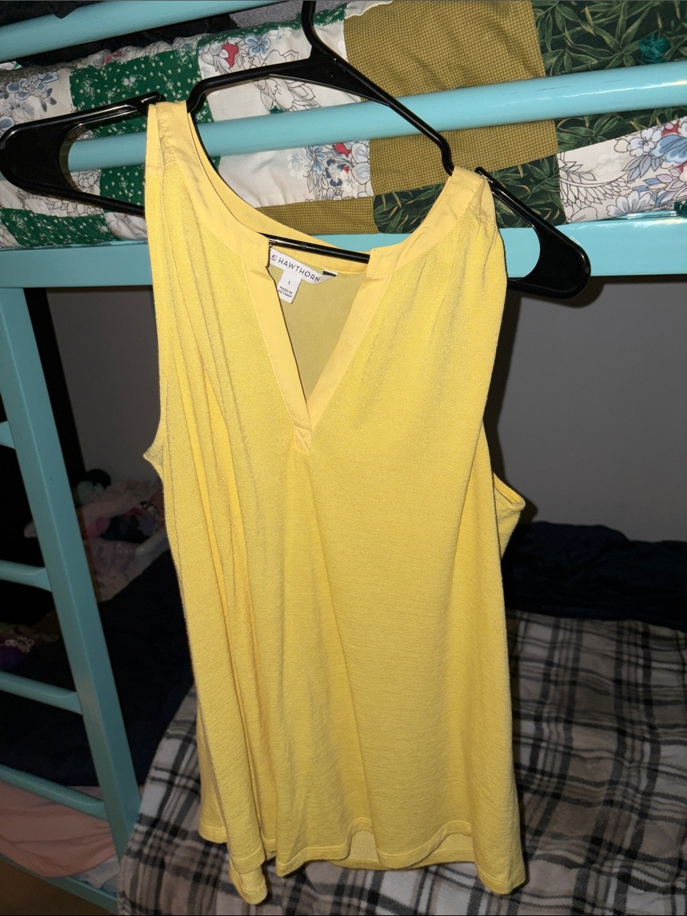 Thread & Supply Bright Yellow Sleeveless V-Neck Top